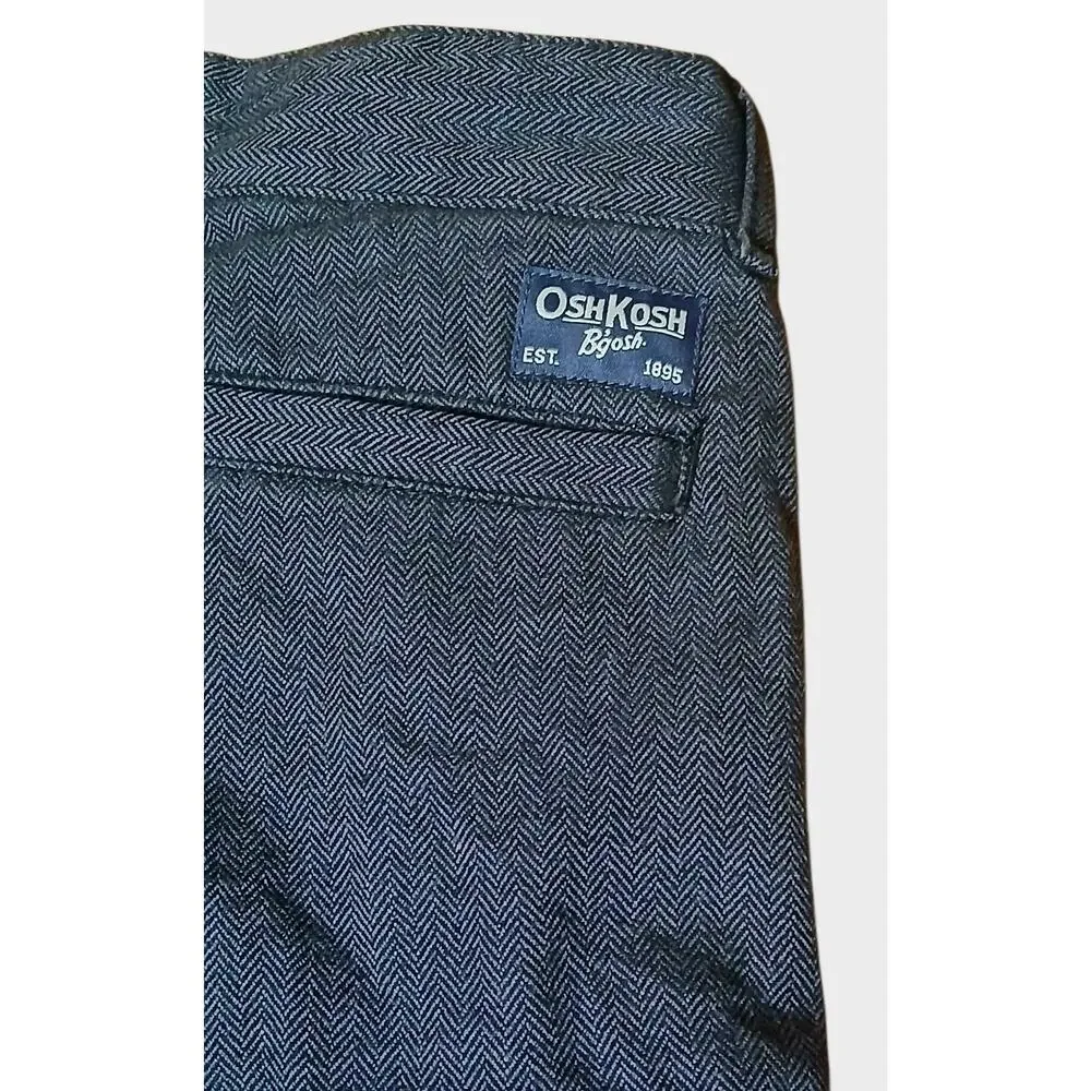 Oshkosh Boys Pants 4T Toddler E-Z Adjust Waist Cargo Dark Blue 100% Cotton NWT‎